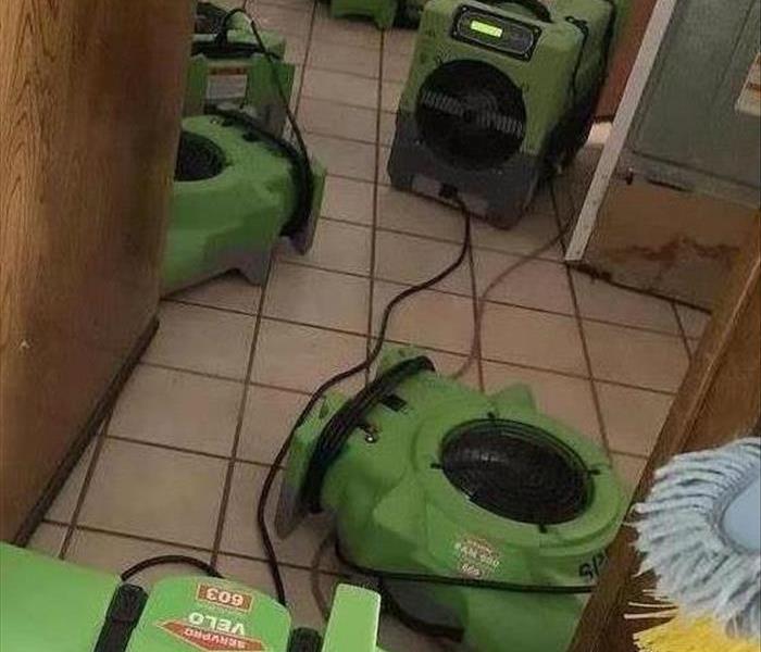Servpro green colored equipment