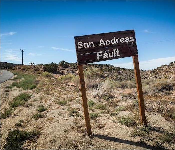 Sign showing San Andreas 